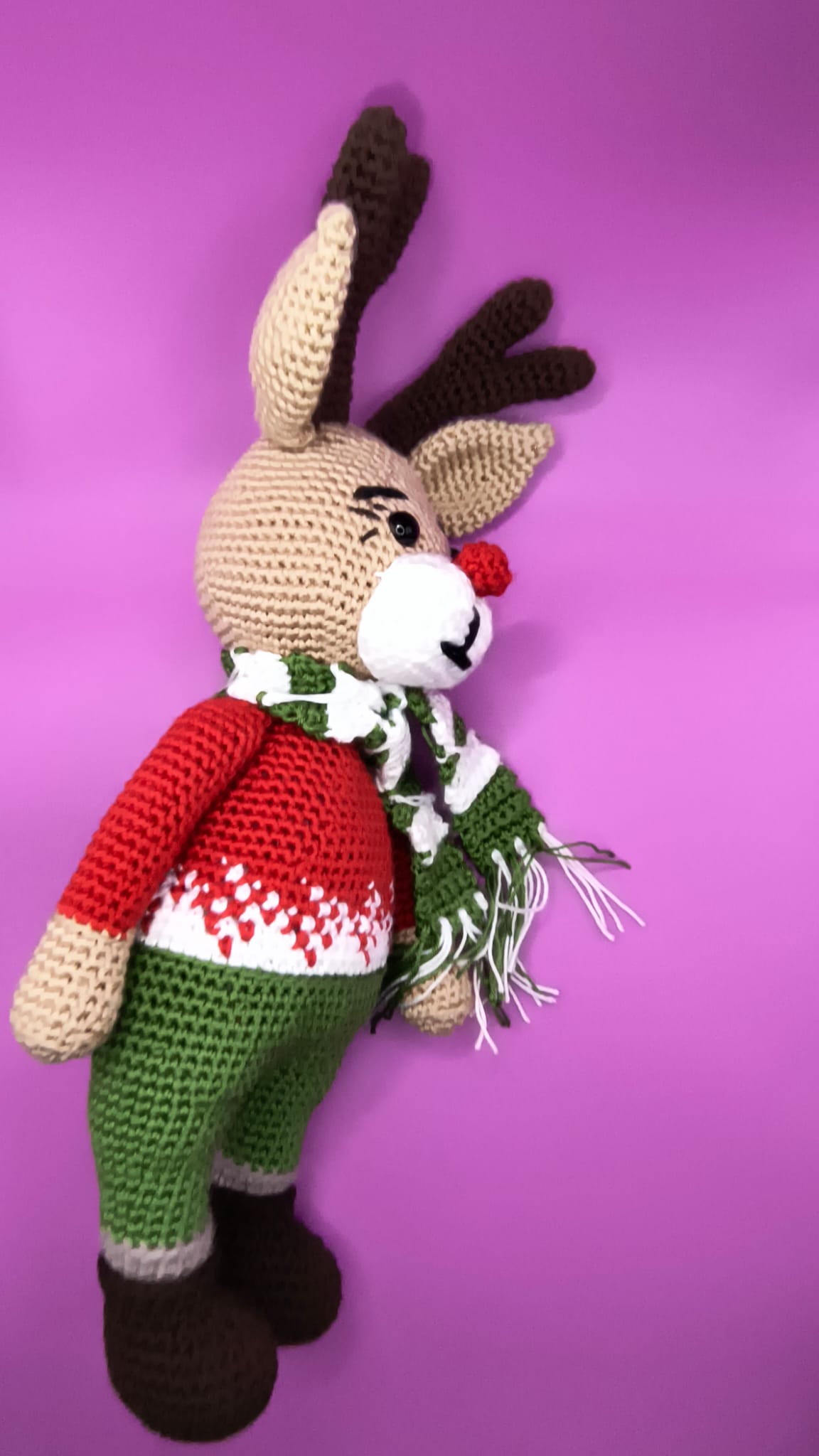 Ren Croșetat Manual  cu Fular