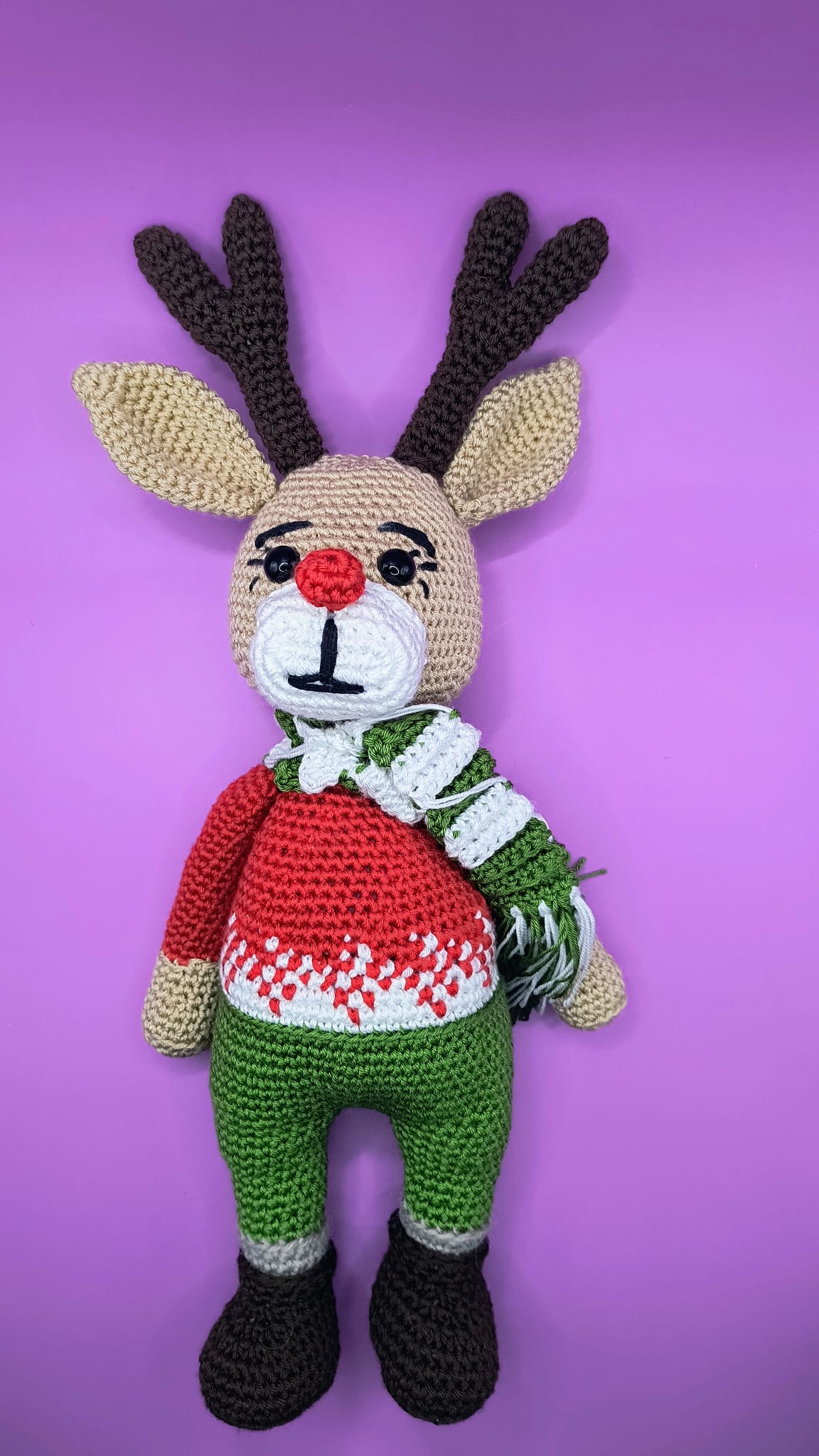 Ren Croșetat Manual  cu Fular